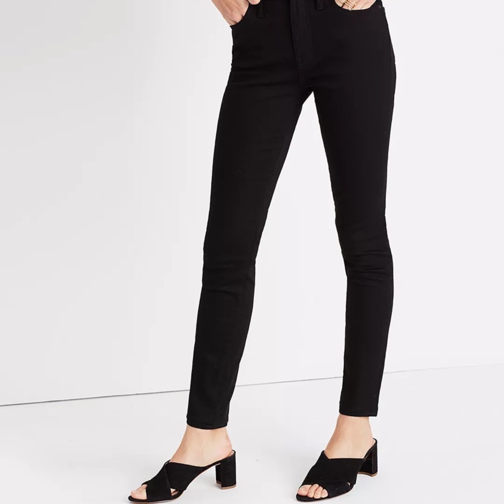 Madewell 9” High Rise Skinny Jean in True Black